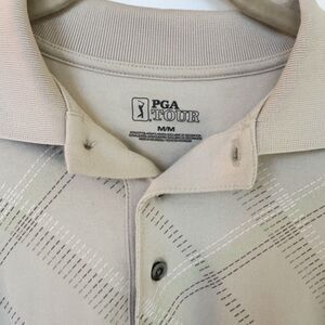 PGA Tour Men’s Polo Size Medium‎ Beige/Brown